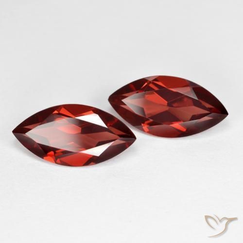 Pedras preciosas de Granada Piropo Vermelho escuro natural de 4.23 ct, Marquesa, VVS-VS