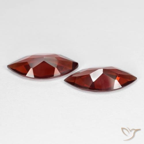 Pedras preciosas de Granada Piropo vermelho médio natural de 3.32 ct, Marquesa, VS