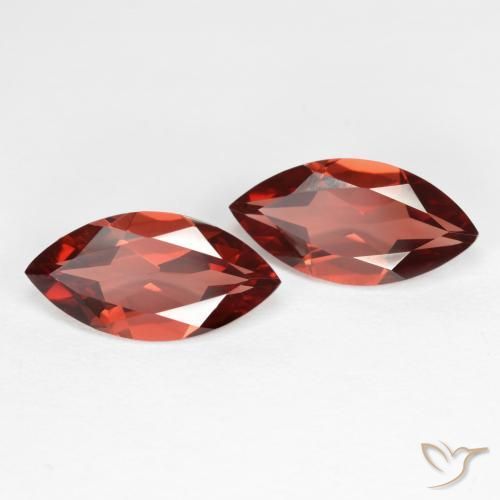 Pedras preciosas de Granada Piropo Vermelho Tijolo Profundo natural de 3.76 ct, Marquesa, VS