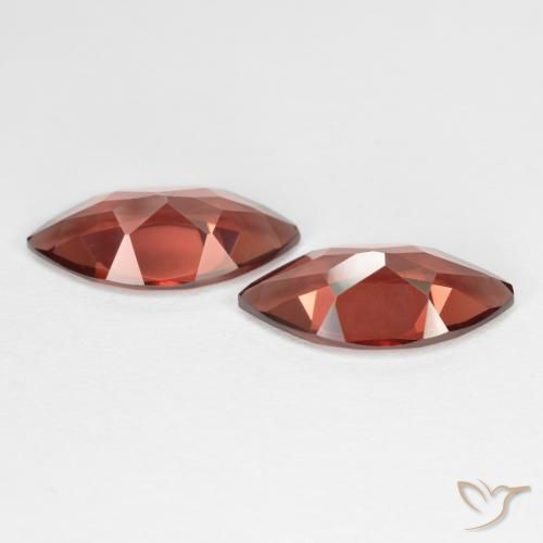 Pedras preciosas de Granada Piropo Vermelho Tijolo Profundo natural de 3.76 ct, Marquesa, VS
