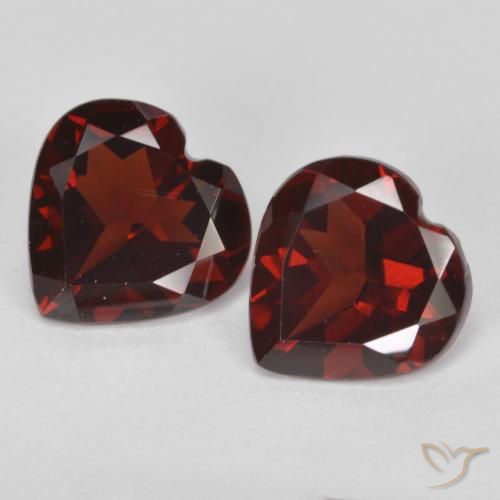 3.55ctw Natural Vermelho escuro Granada Piropo, Coração, VS
