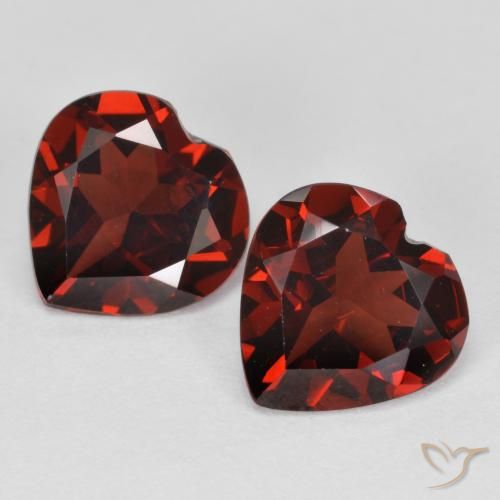 3.76ctw Natural Vermelho escuro Granada Piropo, Coração, VS