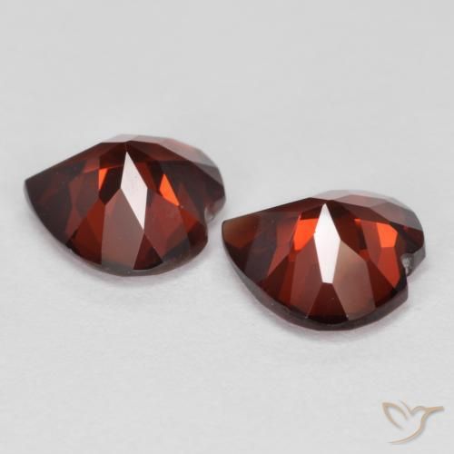 Pedras preciosas de Granada Piropo Vermelho escuro natural de 3.76 ct, Coração, VS
