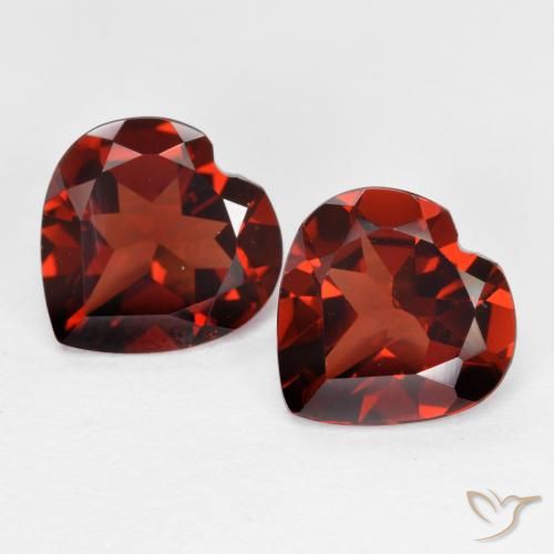 3.69ctw Natural vermelho médio Granada Piropo, Coração, VS