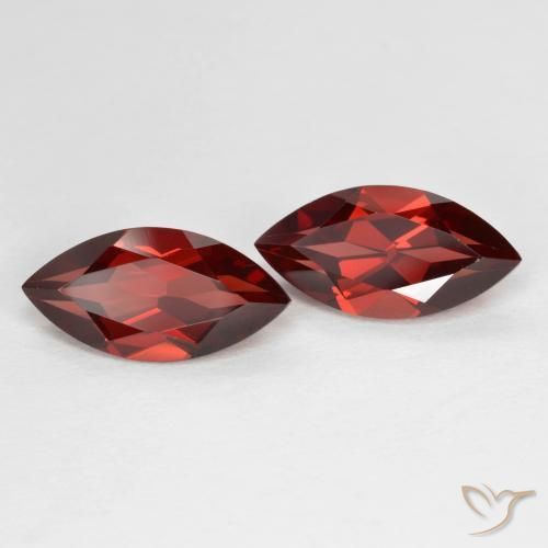 Pedras preciosas de Granada Piropo groselha vermelha natural de 4.30 ct, Marquesa, VVS
