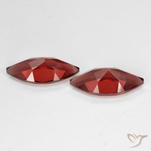Pedras preciosas de Granada Piropo groselha vermelha natural de 4.30 ct, Marquesa, VVS