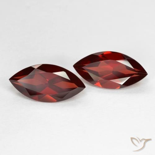 Pedras preciosas de Granada Piropo Vermelho Sangue Profundo natural de 4.37 ct, Marquesa, VVS-VS