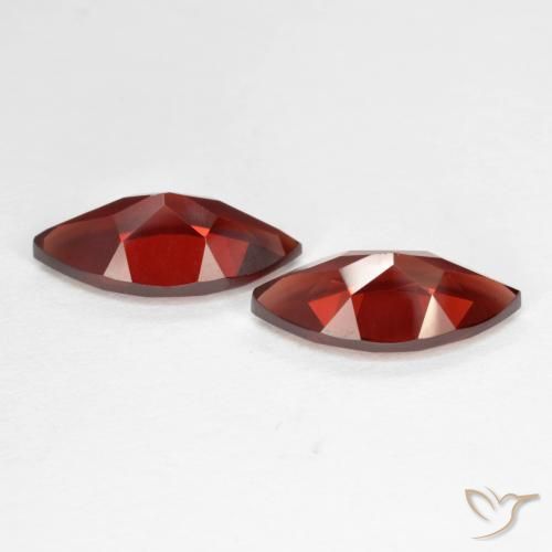 Pedras preciosas de Granada Piropo Vermelho Sangue Profundo natural de 4.37 ct, Marquesa, VVS-VS