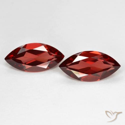 3.77ctw Natural Vermelho Escarlate Profundo Granada Piropo, Marquesa, VVS-VS