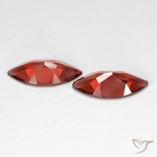 Pedras preciosas de Granada Piropo Vermelho escuro natural de 3.35 ct, Marquesa, VVS-VS