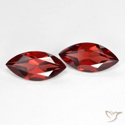 Pedras preciosas de Granada Piropo groselha vermelha natural de 3.85 ct, Marquesa, VVS