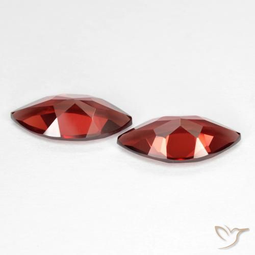 Pedras preciosas de Granada Piropo groselha vermelha natural de 3.85 ct, Marquesa, VVS