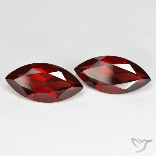 Pedras preciosas de Granada Piropo Vermelho escuro natural de 3.96 ct, Marquesa, VVS