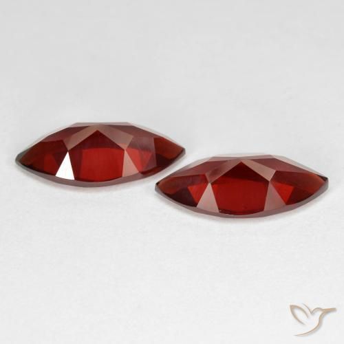 Pedras preciosas de Granada Piropo Vermelho escuro natural de 3.96 ct, Marquesa, VVS