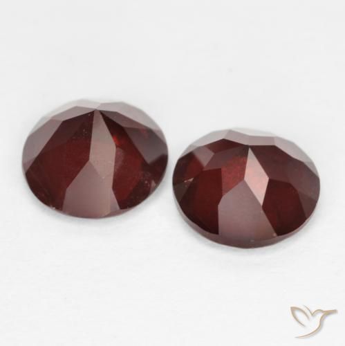 Pedras preciosas de granada piropo vermelho natural de 2,09 ct, corte redondo, VS-SI