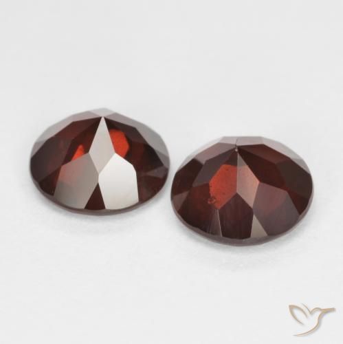 Pedras preciosas de granada piropo vermelho natural de 1,85 ct, corte redondo, VS