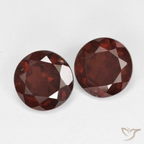 Pedras preciosas de Granada Piropo Sangria Tinto natural de 1.77 ct, Redondo, VS