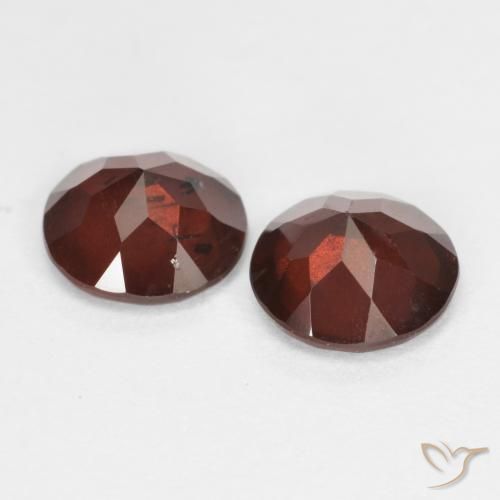 Pedras preciosas de Granada Piropo Sangria Tinto natural de 1.77 ct, Redondo, VS