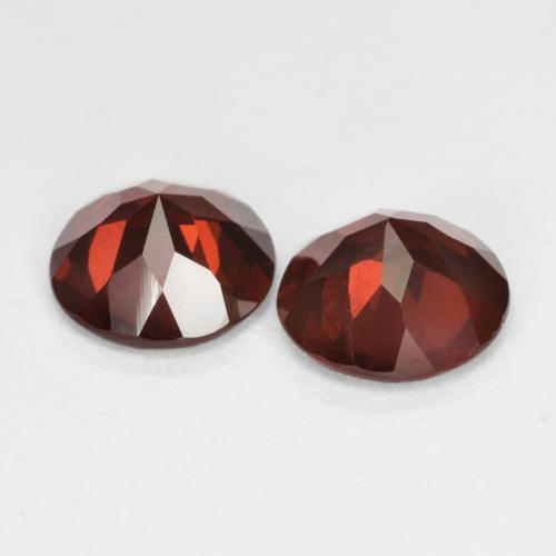Pedras preciosas de granada piropo vermelho natural de 1,69 ct, corte redondo, VS