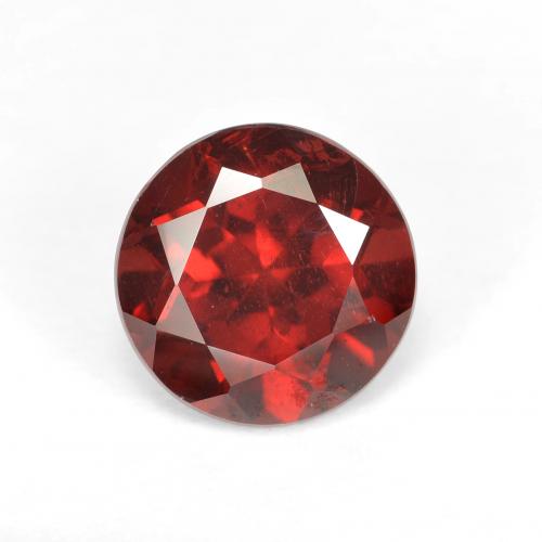 Granada piropo vermelho natural 1,74ct, corte redondo, VS