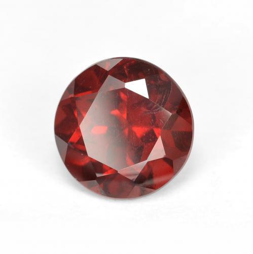 Granada piropo vermelho natural 1,74ct, corte redondo, VS