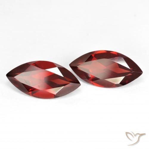 Pedras preciosas de Granada Piropo vermelho médio natural de 3.93 ct, Marquesa, VVS-VS