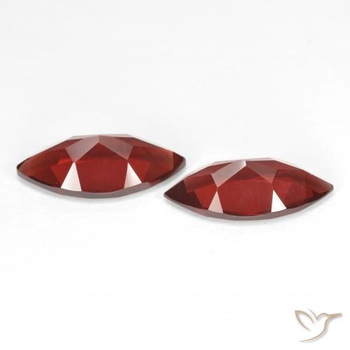 Pedras preciosas de Granada Piropo vermelho médio natural de 3.93 ct, Marquesa, VVS-VS