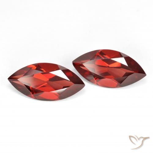 Pedras preciosas de Granada Piropo Sangria Tinto natural de 3.92 ct, Marquesa, VS