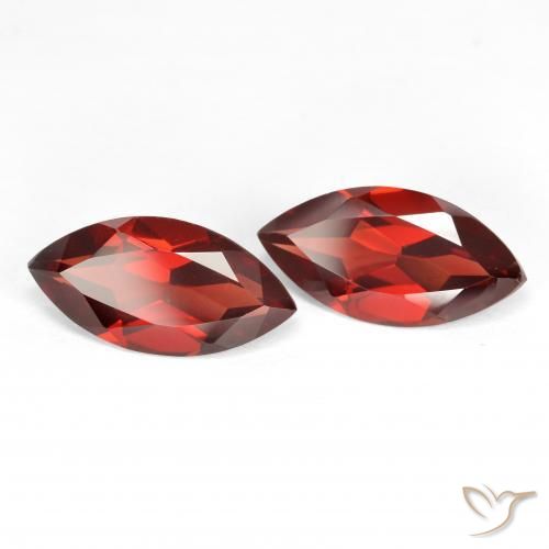Pedras preciosas de Granada Piropo vermelho médio natural de 3.75 ct, Marquesa, VS