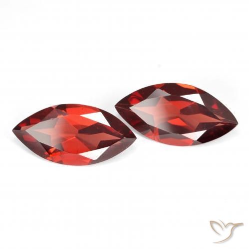 Pedras preciosas de Granada Piropo groselha vermelha natural de 3.37 ct, Marquesa, VVS-VS