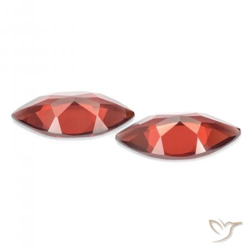 Pedras preciosas de Granada Piropo groselha vermelha natural de 3.37 ct, Marquesa, VVS-VS