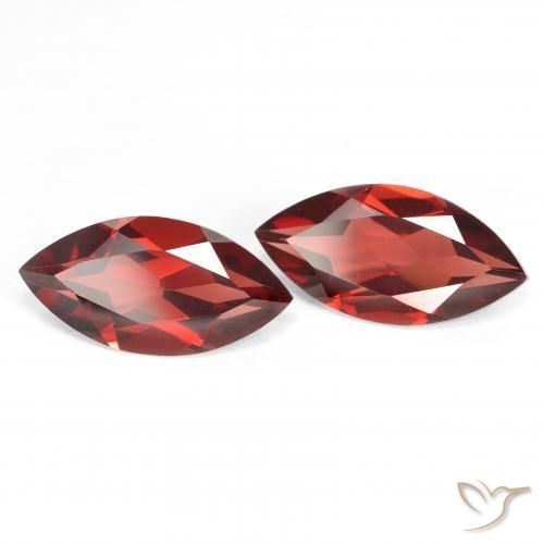Pedras preciosas de Granada Piropo groselha vermelha natural de 4.07 ct, Marquesa, VVS-VS