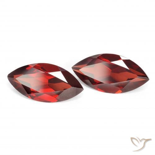Pedras preciosas de Granada Piropo vermelho médio natural de 3.89 ct, Marquesa, VVS-VS