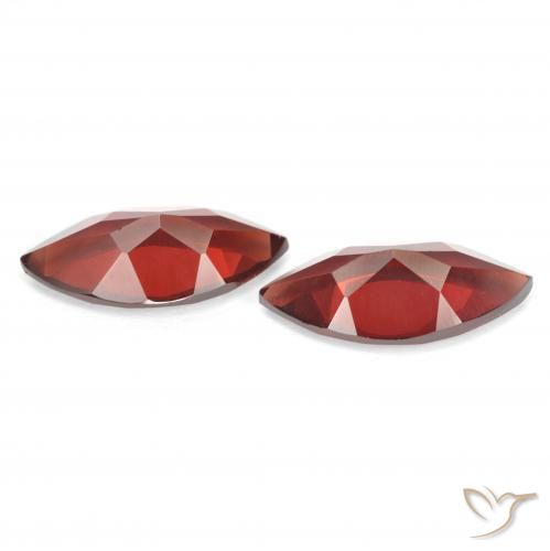 Pedras preciosas de Granada Piropo vermelho médio natural de 3.89 ct, Marquesa, VVS-VS