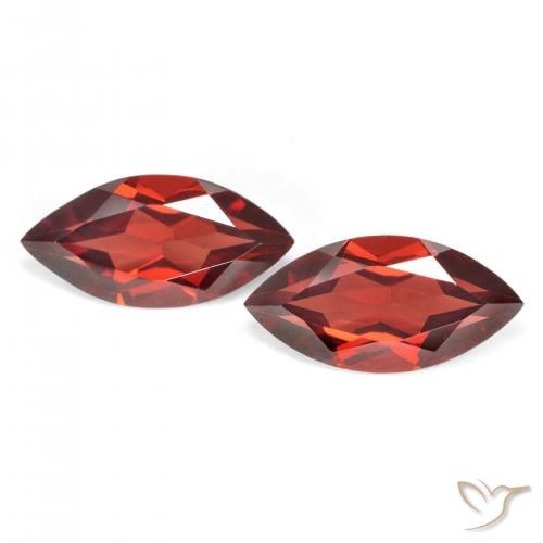 4.00ctw Natural vermelho médio Granada Piropo, Marquesa, VVS-VS