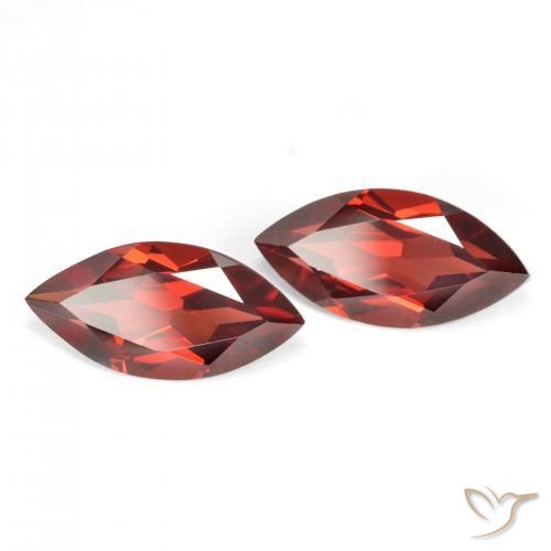 Pedras preciosas de Granada Piropo vermelho médio natural de 4.00 ct, Marquesa, VVS-VS