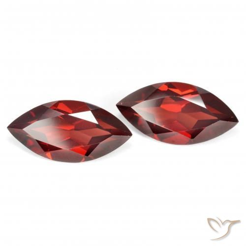 Pedras preciosas de Granada Piropo Sangria Tinto natural de 4.09 ct, Marquesa, VVS-VS