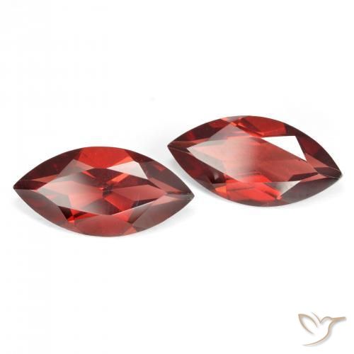 Pedras preciosas de Granada Piropo vermelho médio natural de 3.96 ct, Marquesa, VVS-VS