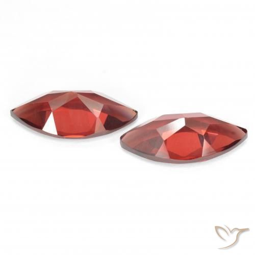 Pedras preciosas de Granada Piropo vermelho médio natural de 3.96 ct, Marquesa, VVS-VS