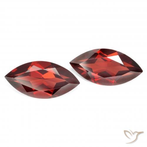 Pedras preciosas de Granada Piropo groselha vermelha natural de 4.22 ct, Marquesa, VVS-VS