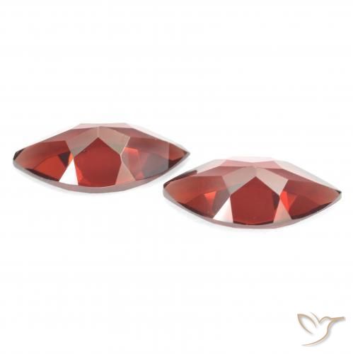 Pedras preciosas de Granada Piropo groselha vermelha natural de 4.22 ct, Marquesa, VVS-VS