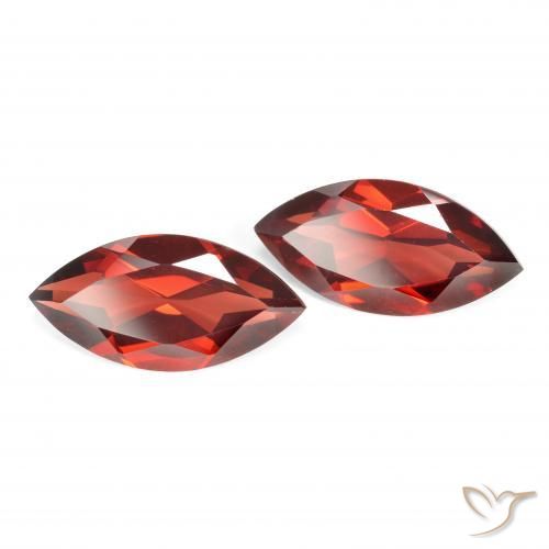 Pedras preciosas de Granada Piropo vermelho médio natural de 3.82 ct, Marquesa, VVS-VS