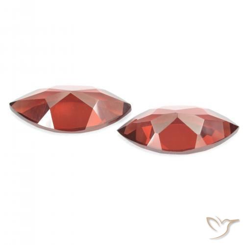Pedras preciosas de Granada Piropo vermelho médio natural de 3.82 ct, Marquesa, VVS-VS