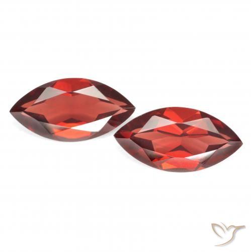 3.93ctw Natural vermelho médio Granada Piropo, Marquesa, VVS-VS
