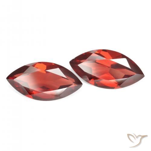 Pedras preciosas de Granada Piropo vermelho médio natural de 3.93 ct, Marquesa, VVS-VS