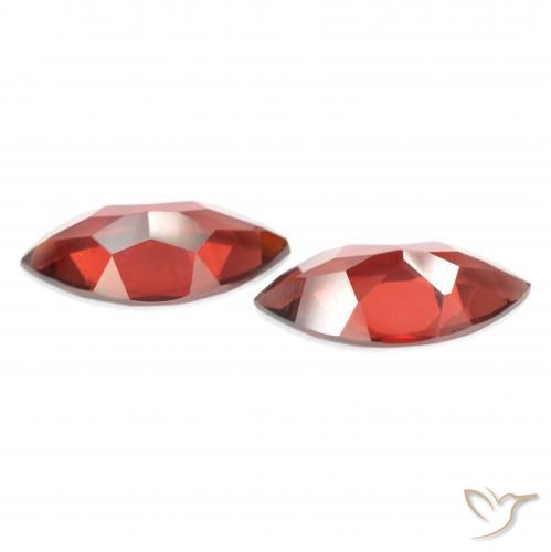 Pedras preciosas de Granada Piropo vermelho médio natural de 3.93 ct, Marquesa, VVS-VS
