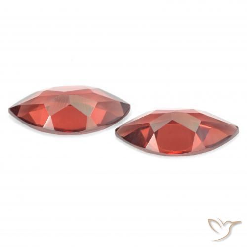Pedras preciosas de Granada Piropo groselha vermelha natural de 3.80 ct, Marquesa, VVS-VS