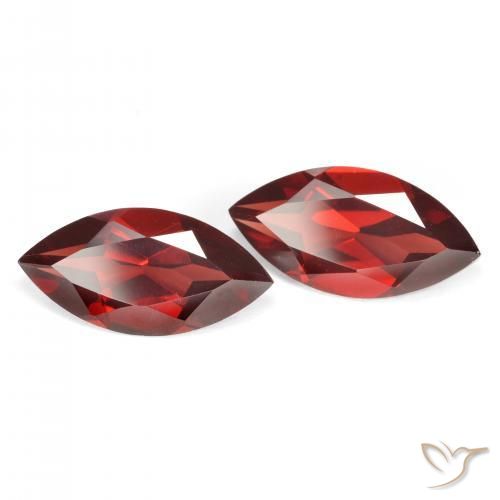 Pedras preciosas de Granada Piropo vermelho médio natural de 4.24 ct, Marquesa, VVS-VS