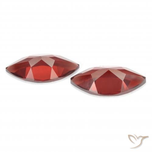 Pedras preciosas de Granada Piropo vermelho médio natural de 4.24 ct, Marquesa, VVS-VS