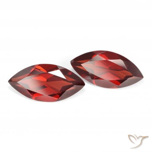 Pedras preciosas de Granada Piropo vermelho médio natural de 4.17 ct, Marquesa, VVS-VS